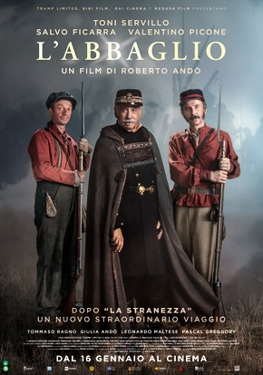 Affiche du film L'Abbaglio avec les acteurs Toni Servillo, Salvatore Ficarra, Valentino Picone